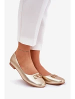Eleganckie Baleriny Damskie Z Ozdobą Vinceza 62206 Złote