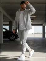 Pánska mikina na zips bez kapucne sivá BX4109 Pánska mikina na zips bez kapucne sivá BX4109
