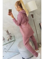 Súprava nohavíc Baggy tmavo ružová