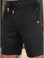 Pánske čierne teplákové šortky FashionStreet SX2486 Pánske čierne teplákové šortky FashionStreet SX2486