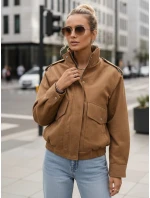 Dámska semišová bomber bunda FashionStreet TY5572 Dámska semišová bomber bunda FashionStreet TY5572