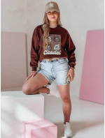 Dámska nadrozmerná mikina s medvedíkmi MISOBEARS bordová FashionStreet BY1434 Dámska nadrozmerná mikina s medvedíkmi MISOBEARS bordová FashionStreet BY1434
