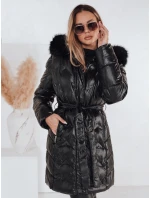 Dámska zimná bunda CASSERIE prešívaná s kapucňou čierna FashionStreet TY4924