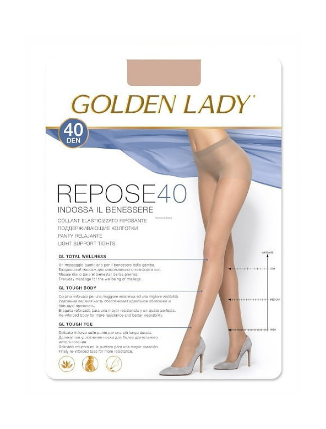Dámske pančuchové nohavice Golden Lady Repose 2-5XL 40 deň