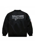Bunda Mitchell & Ness Lightweight Satin Bomber San Antonio Spurs M SJKT6599-SASYYPPPBLCK pánska
