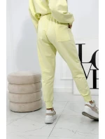 Set 2dielna mikina + nohavice žltá