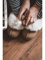 Kapcie Dziecięce Z Futerkiem Camel Birasta