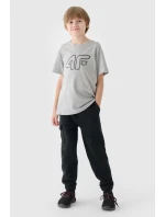 Spodnie Chłopięce Dresowe Joggery 4FJWAW24TTROM760-20S Czarne