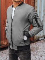 Pánska bunda bomber graphite FashionStreet TX3824 Pánska bunda bomber graphite FashionStreet TX3824