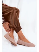 Zamszowe Baleriny Damskie Big Star RR274081 Różowe