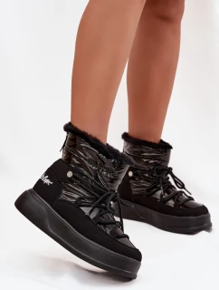 Dámske zimné topánky na platforme Lee Cooper LCJ 25 03 3814 Black