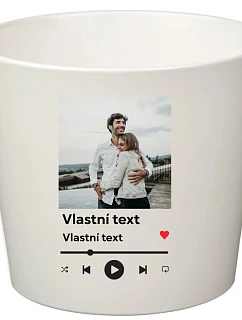 Personalizovaný kvetináč s motívom prehrávača – veľký