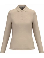 Kariban K 244 Dámske polo tričko s dlhým rukávom z piké 20.K244 light sand Kariban K 244 Dámske polo tričko s dlhým rukávom z piké 20.K244 light sand
