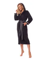 Mäkký dlhý župan 2322 Black - L&L
