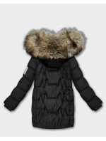 Dámska zimná bunda s kapucňou Goodlookin Black (KK60563)