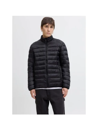 Jack&Jones pánska páperová bunda JJEBRADLEY LIGHT PUFFER COLLAR NOOS 12280971 BLACK