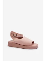 Wygodne Sandały Damskie Na Platformie Różowe Rubie