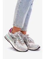 Sneakersy Buty Sportowe Damskie D.Franklin DFSH378006 Srebrne