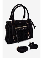 Aktovka Eco Suede kabelka s príveskom Black Sorielle