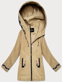 Dámska ľahko zateplená bunda s kapucňou Goodlookin sand (KK60413-5#)