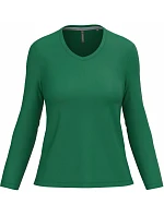 Kariban K 382 Dámske tričko s výstrihom do V a dlhými rukávmi 20.K382 kelly green Kariban K 382 Dámske tričko s výstrihom do V a dlhými rukávmi 20.K382 kelly green