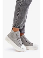 Zateplené dámske tenisky na platforme Big Star Grey