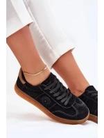 Dámske semišové tenisky na platforme Big Star - čierne Dámske semišové tenisky na platforme Big Star - čierne