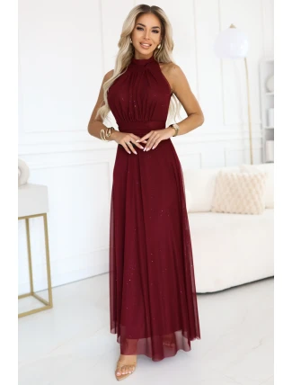 Dámske šaty 636-1 VERONICA burgundy - Numoco