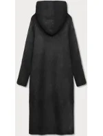 Dlhý čierny prehoz cez oblečenie s kapucňou (B6010-1) Dlhý čierny prehoz cez oblečenie s kapucňou (B6010-1)