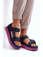 Damskie Sandały Na Platformie Lee Cooper LCW-24-05-2754L Granatowe