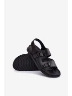 Skórzane Sandały Męskie Big Star RR174086 Czarne