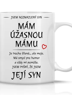 I HAVE A WONDERFUL MAMA - klasický biely keramický hrnček 300 ml