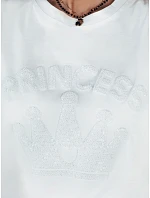 Dámske bavlnené tričko PRINCY white FashionStreet RY2391 Dámske bavlnené tričko PRINCY white FashionStreet RY2391