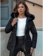 Dámska zimná bunda s kožušinou ERISS black FashionStreet TY4551 Dámska zimná bunda s kožušinou ERISS black FashionStreet TY4551