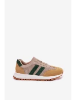 Dámské tenisky z pravé semišové kůže béžovo-žluté Marceline