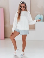 Dámska nadrozmerná mikina s výšivkou EASYJOY biela FashionStreet BY1514 Dámska nadrozmerná mikina s výšivkou EASYJOY biela FashionStreet BY1514