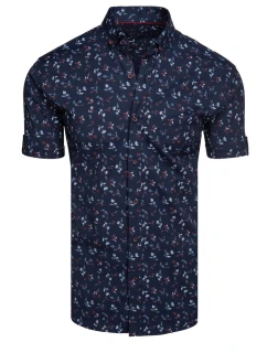 Pánske tmavomodré tričko s krátkym rukávom FashionStreet KX1038