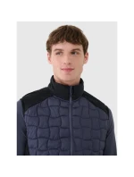 Pánska páperová trekingová vesta s Primaloftom Black 4F 4FWSS25TVJAM177-22S pánska