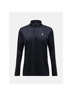 Tričko PEAK PERFORMANCE Player Longsleeve Polo Men, čierne
