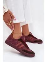 Zazoo N1068 Dámske semišové nízke tenisky Burgundy Zazoo N1068 Dámske semišové nízke tenisky Burgundy