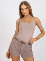 Šortky D63990Z62190K svetlo hnedé