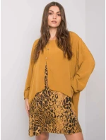 Šaty DHJ SK 21451.50 tmavo žltá Šaty DHJ SK 21451.50 tmavo žltá