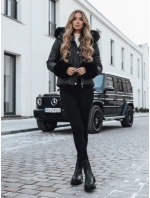 Dámska zimná bunda YOUWARM krátka prešívaná s kožušinou čierna FashionStreet TY5006 Dámska zimná bunda YOUWARM krátka prešívaná s kožušinou čierna FashionStreet TY5006
