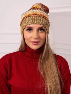 Čiapka s fleecom Patrycja K254 horčica + khaki