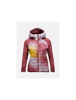 Dámska péřová bunda PEAK PERFORMANCE, model Helium Aop Down Hybrid Hood, farba: viacfarebná