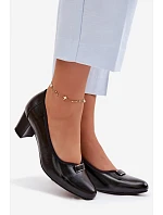 Lodičky na podpatku Vinceza 58622 Černé