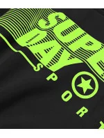 Čierna dámska tepláková mikina s potlačou (26005)