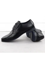 Pánske čierne kožené topánky Bugatti SS153157
