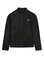 Dievčenský fleece 4F F346 dark black 4FJWAW25TFLEF346 20S