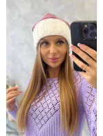 Dámska čiapka Feba K330 white+powder pink